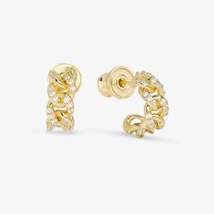 Melinda Maria Gold and Diamondette Chain Earrings